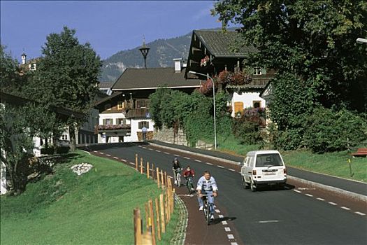 奥地利,提洛尔,道路,自行车道
