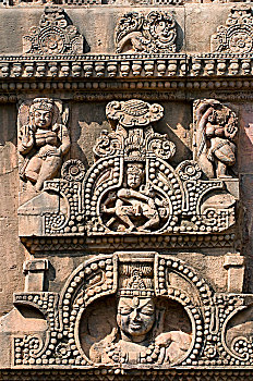 印度,奥里萨帮,雕塑,庙宇,七世纪