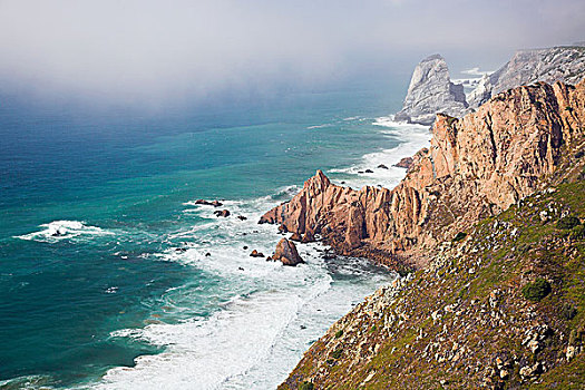悬崖,海景,辛特拉,葡萄牙