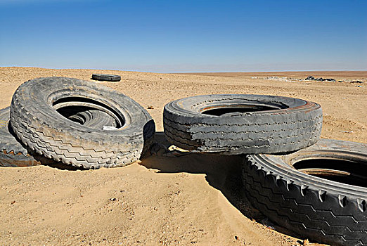 轮胎,沙漠,沙子,绿洲,巴哈利亚,西部沙漠,埃及,非洲