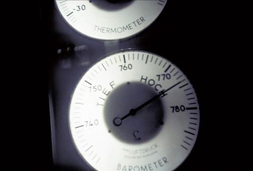 气压计,温度计,指示,象征