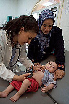 医生,孩子,家庭健康,乡村,地区,埃及,六月,2007年