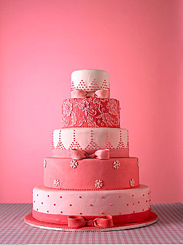 婚礼蛋糕,粉色