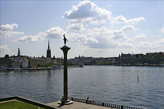 斯德哥尔摩市政厅广场前的梅拉伦湖