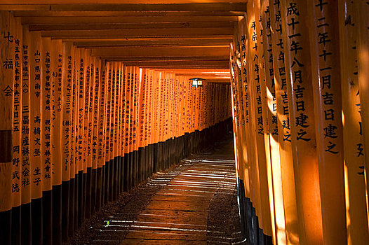 日本,京都,神祠,神社,大门,供品