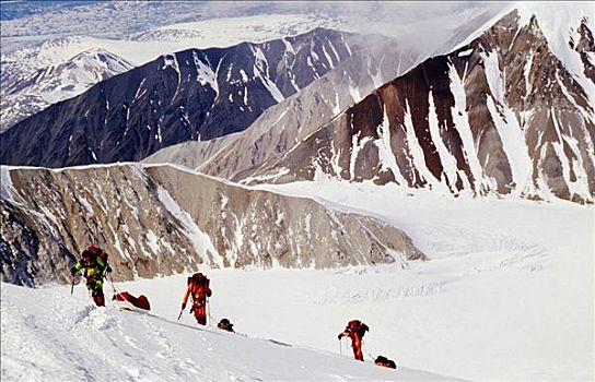 攀登者,麦金利山,阿拉斯加,美国