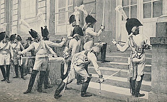 普鲁士,守卫,尖锐,剑,法国,大使馆,柏林,1896年,艺术家,未知