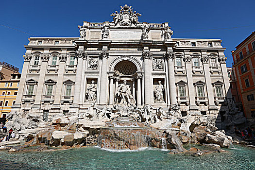 罗马许愿池喷泉特列维喷泉