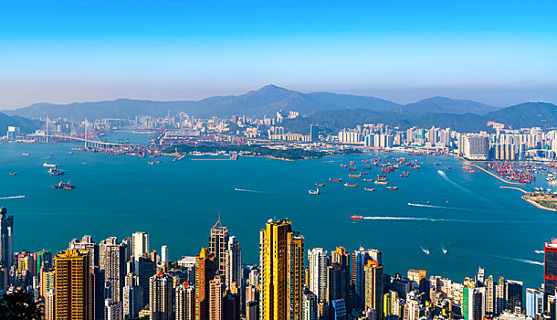 香港天际线城市建筑