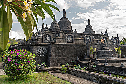 佛塔,雕塑,佛教寺庙,巴厘岛,印度尼西亚,亚洲