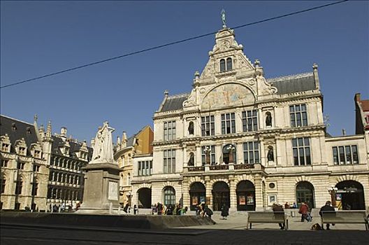 音乐厅,广场,根特,比利时