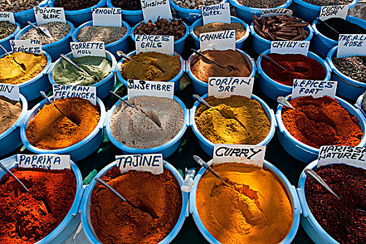 调味品,市场,集市,杰尔巴,突尼斯,非洲