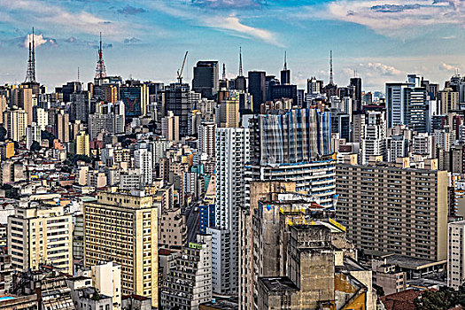 风景,摩天大楼,天际线,圣保罗,巴西