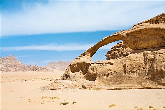 桥,石头,瓦地伦,沙漠