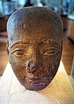 埃及艺术,头部,红色,花冈岩,埃及新王国