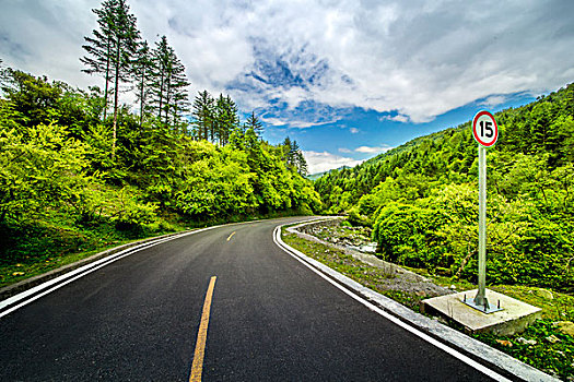 林间公路山路道路