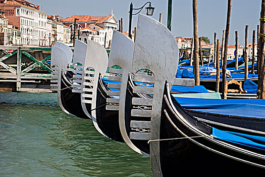 意大利,威尼斯,排,小船,靠近