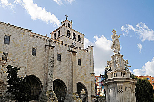 柱子,大教堂,桑坦德,坎塔布里亚,西班牙,欧洲