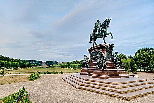 骑马,雕塑,梅克伦堡,宫苑,修威林,梅克伦堡前波莫瑞州,德国,欧洲