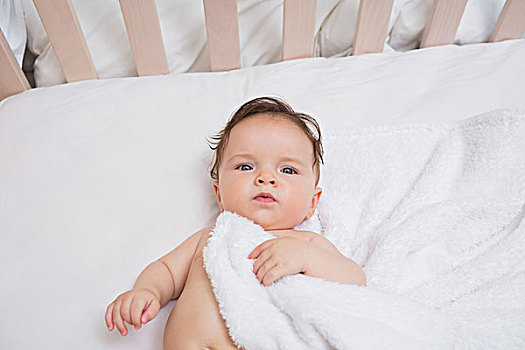 婴儿,毯子,婴儿床