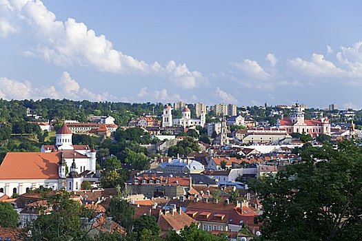 俯视,维尔纽斯,立陶宛