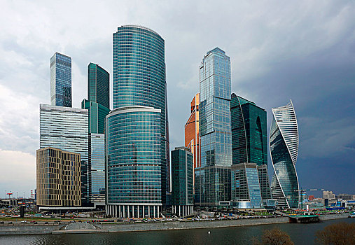 天际线,莫斯科,城市,左边,塔楼,欧亚大陆,水银,因佩里亚,演化,莫斯科城,俄罗斯,欧洲