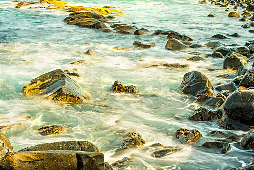 海浪,大西洋,海洋,石头,长时间曝光