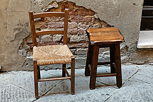 小,椅子,凳子,皮恩扎,意大利