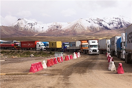 卡车,边界,智利,玻利维亚