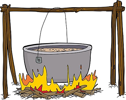 壶,汤,营火