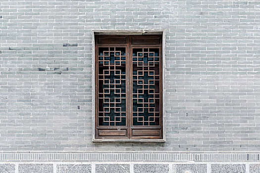 南京老门东古街区民居老式窗户