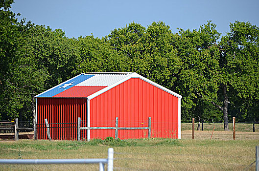 德克萨斯,旗帜,小屋