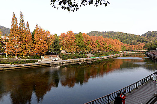 贵州遵义湘江河,色彩斑斓冬景如画