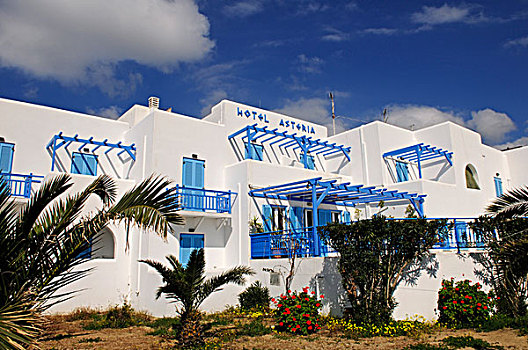 酒店,纳克索斯岛,基克拉迪群岛,希腊,欧洲