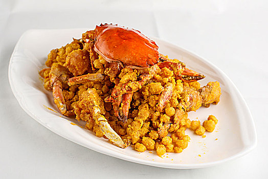 咸蛋黄玉米焗肉蟹