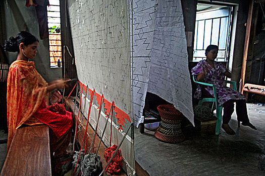 女人,完美,可持续发展,编织品,垫子,兄弟,1998年,工作,收入,项目,孟加拉,十月,2009年