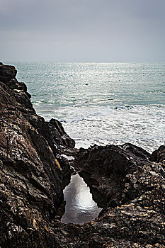 海岸,风景,海洋,岩石,悬崖