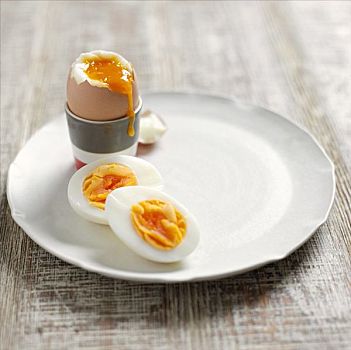煮鸡蛋,半熟,蛋