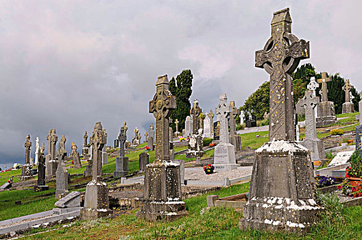 爱尔兰,墓地,奥法利郡,中部地区,欧洲