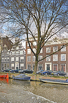 荷兰,阿姆斯特丹,住宅,船