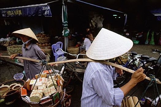 越南,胡志明市,地区,一个,女人,商品,售出