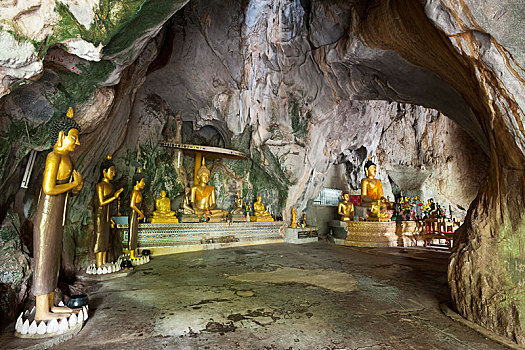 雕塑,佛,洞穴,鞑靼,清莱,省,北方,泰国,亚洲