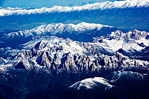 群山,雪山,山脉,高原