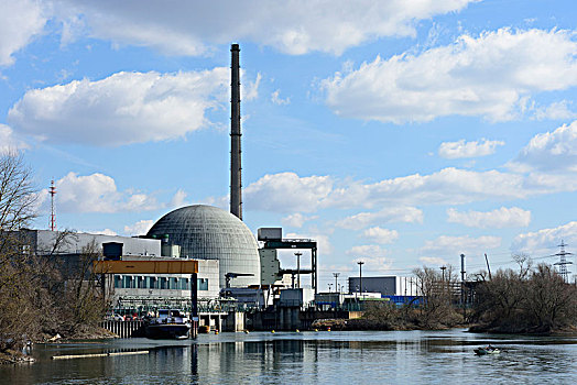 核电站,湖,德国
