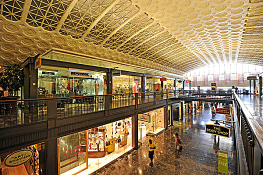 内景,商店,大厅,等候室,联盟火车站,华盛顿特区,美国