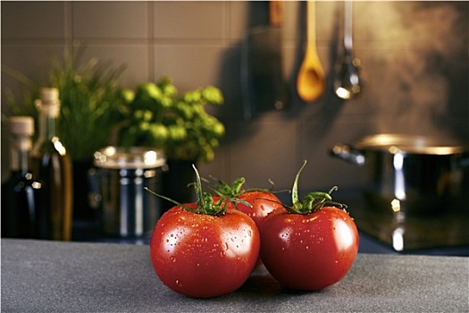 新鲜,西红柿,厨房,烹调