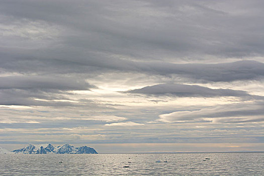 挪威,斯瓦尔巴特群岛,多云,天空