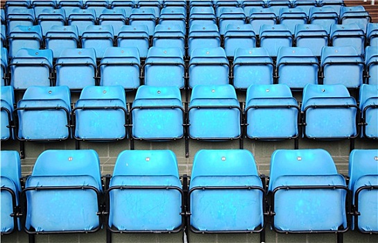 蓝色,座椅,体育场