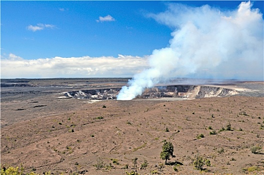 蒸汽,基拉韦厄火山,火山口