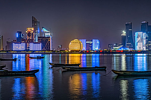 杭州钱江新城夜景